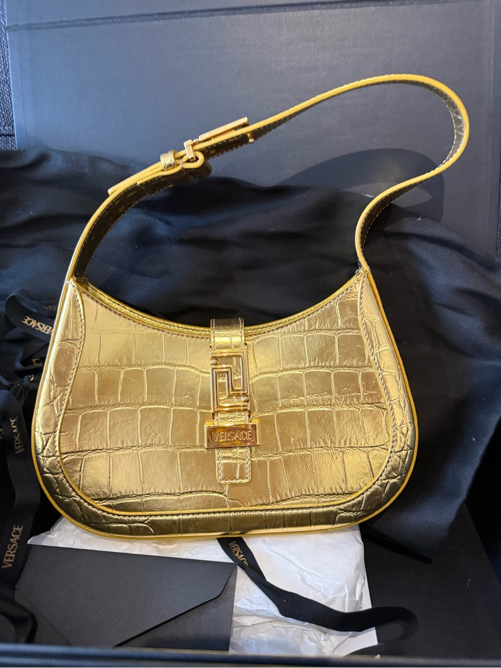 Versace godness golden shoulder handbag